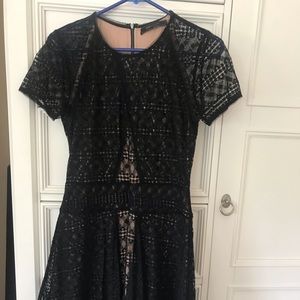 Beautiful BCBG lace overlay dress